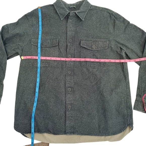 Freedom Foundry Mens Cotton Button-Up Pocket Green Shirt Large - Picture 4 of 9